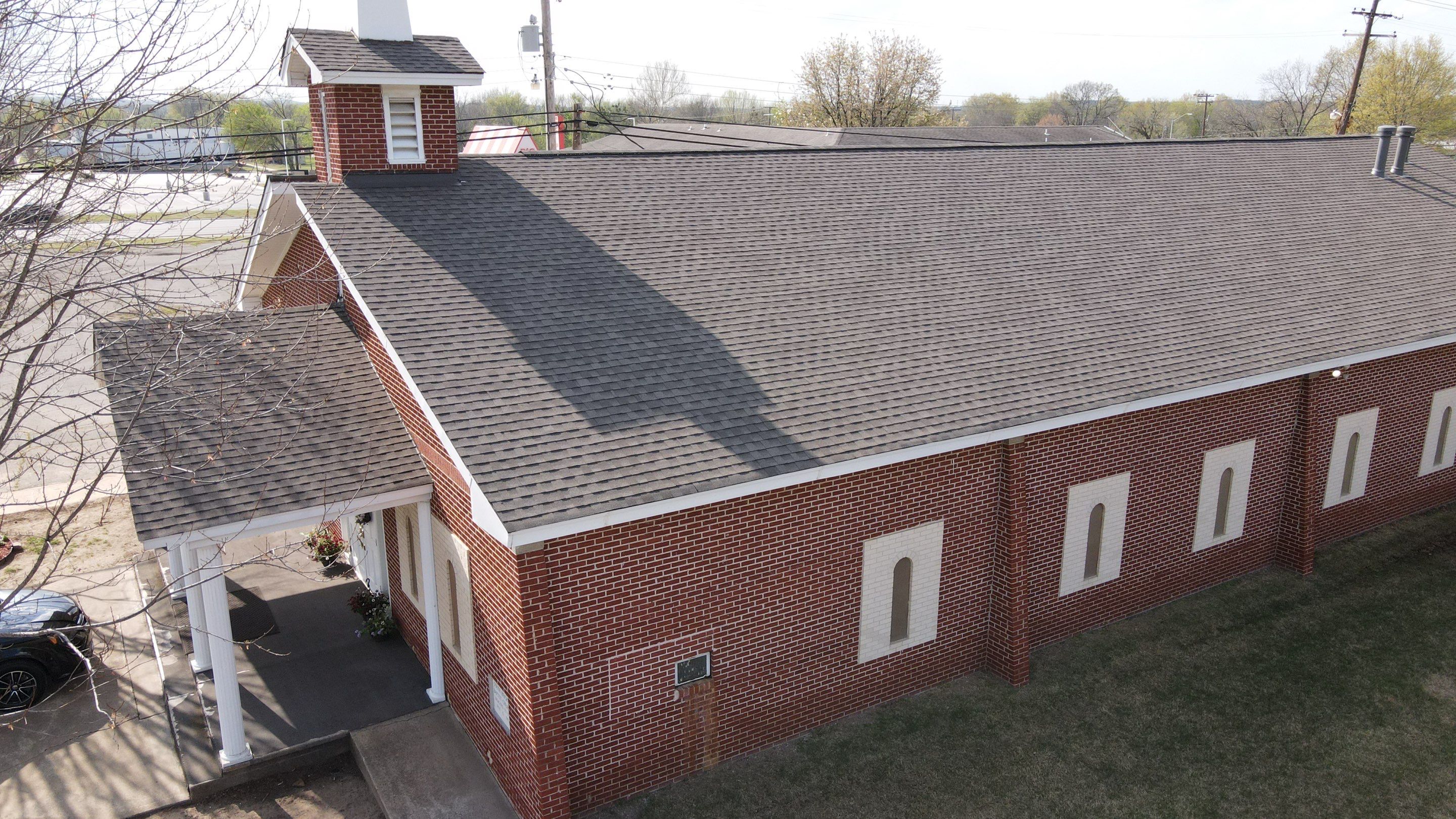 South Heights Baptist Church commercial roof replacement finished second angle