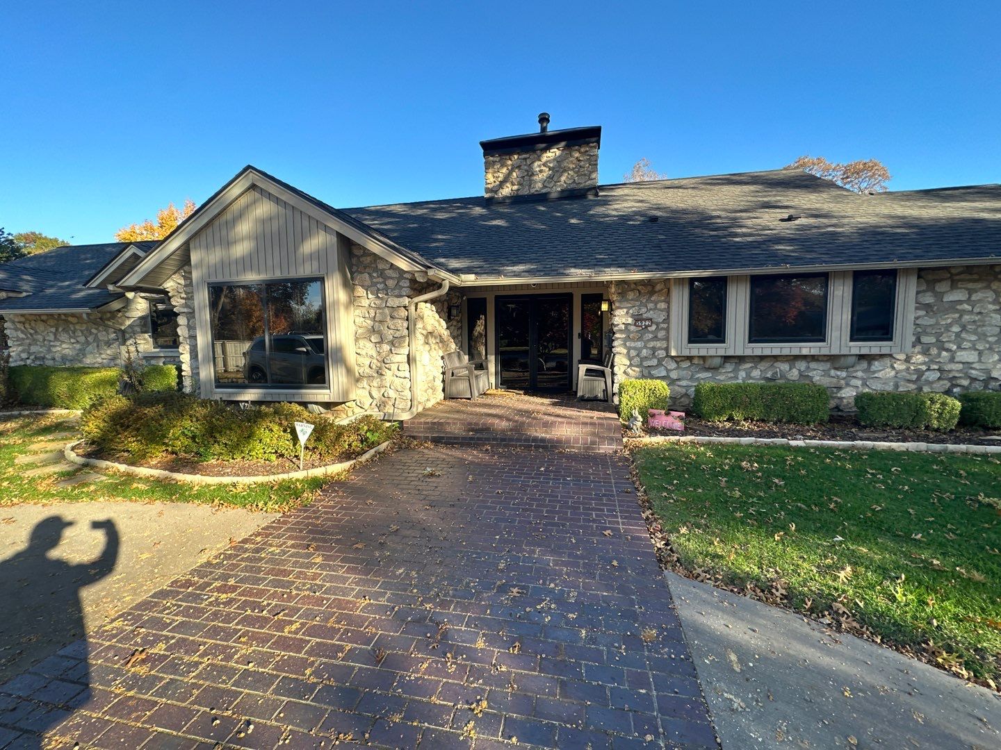 Oklahoma residential charcoal shingle roof replacement after photo